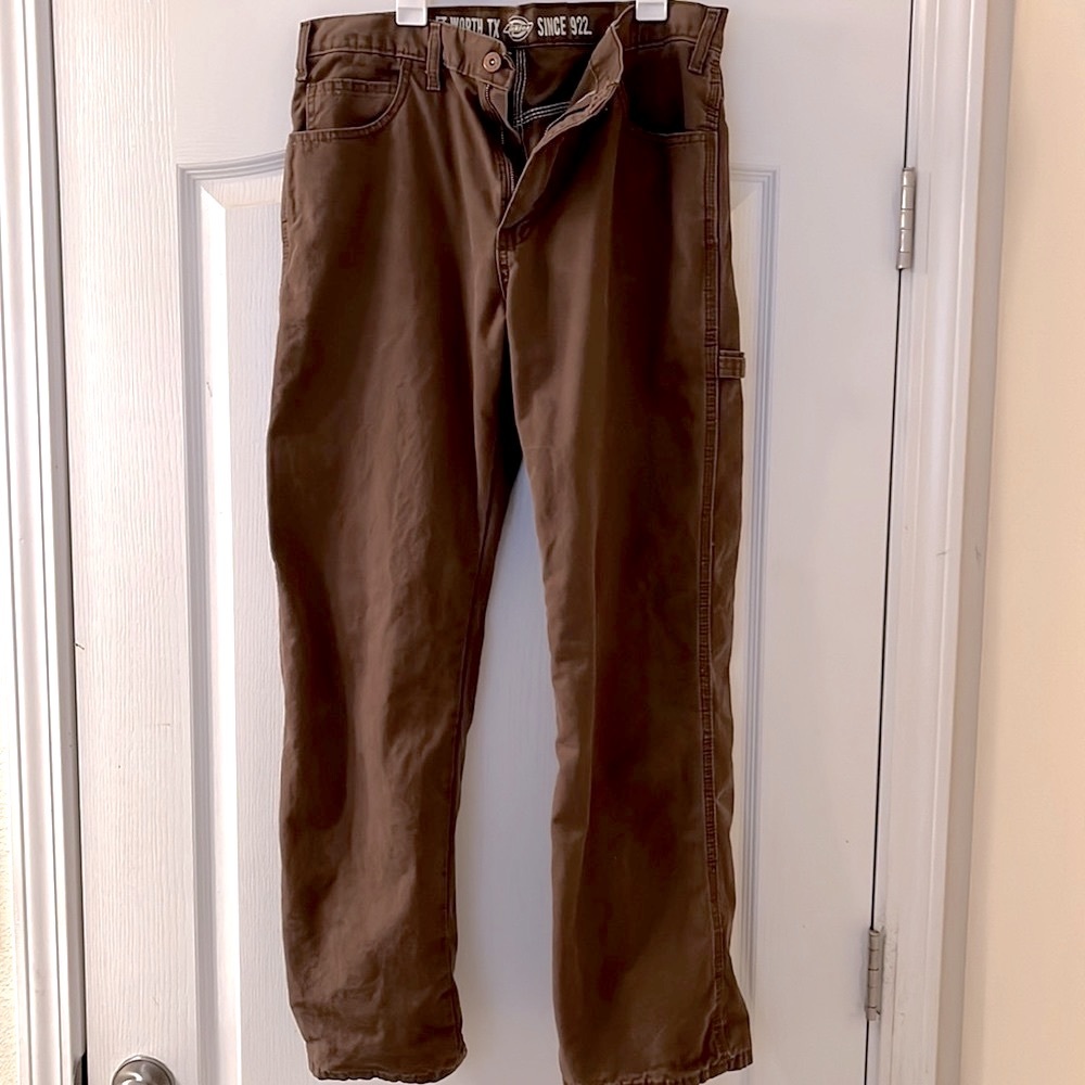 Brown Dickies relaxed cut